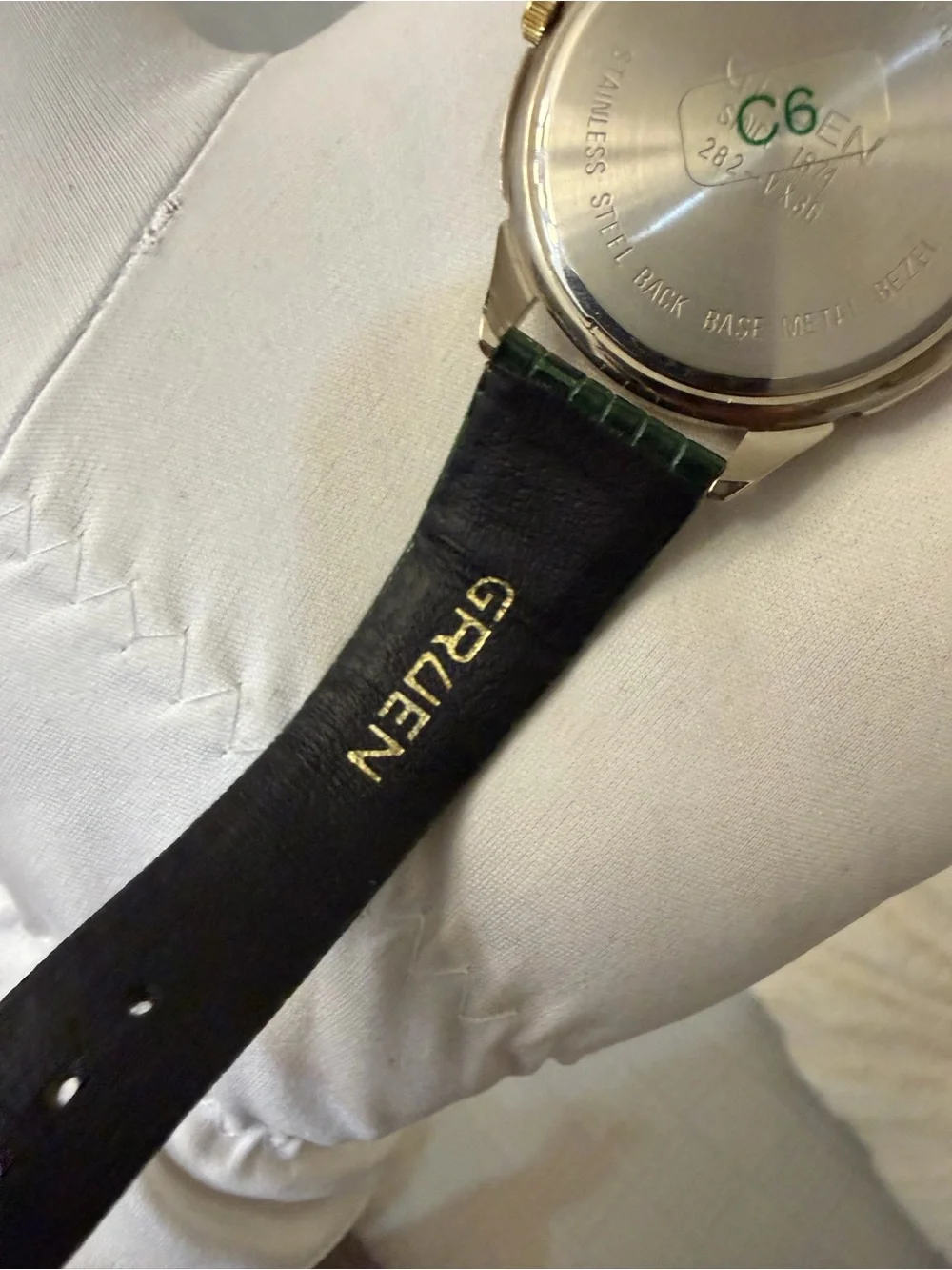 Vintage Gruen Sport 38mm Multifunction Quartz Watch 282-VX36 Two-Tone NOS New